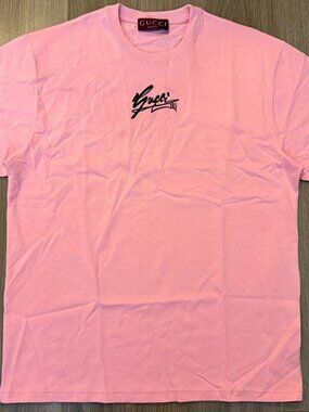 Gucci Jersey Tee Shirt pink sz M